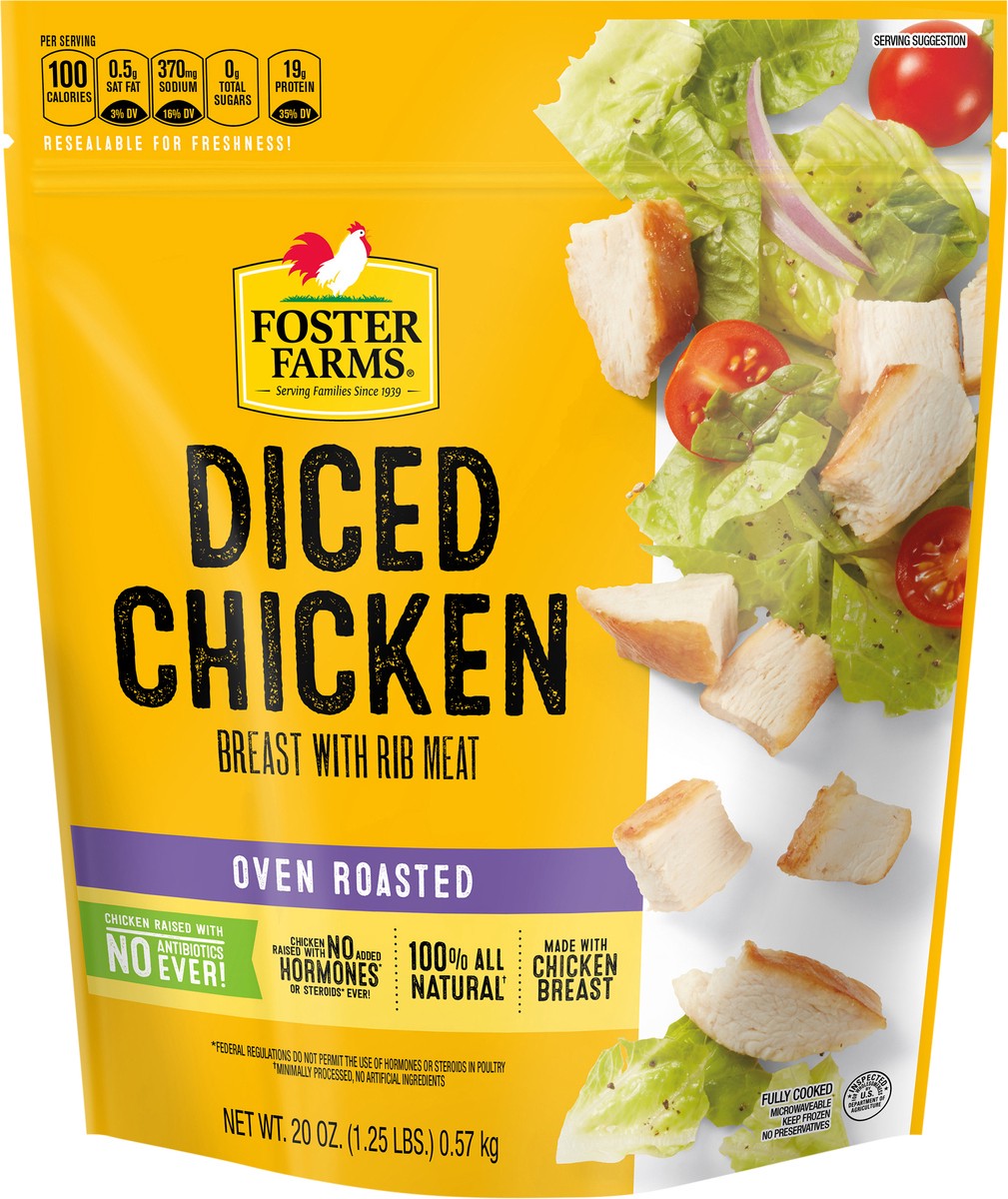 slide 2 of 2, Foster Farms Diced Chicken, 20 oz