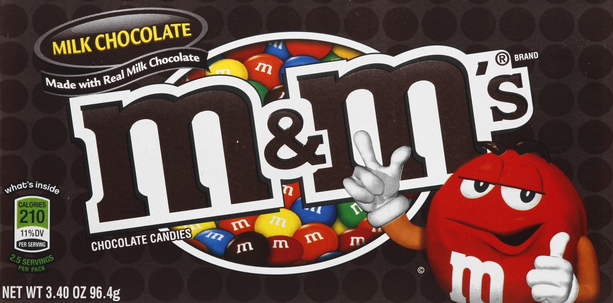 slide 4 of 4, M&M's M&Ms Chocolate Candies Milk Chocolate Box, 3.4 oz