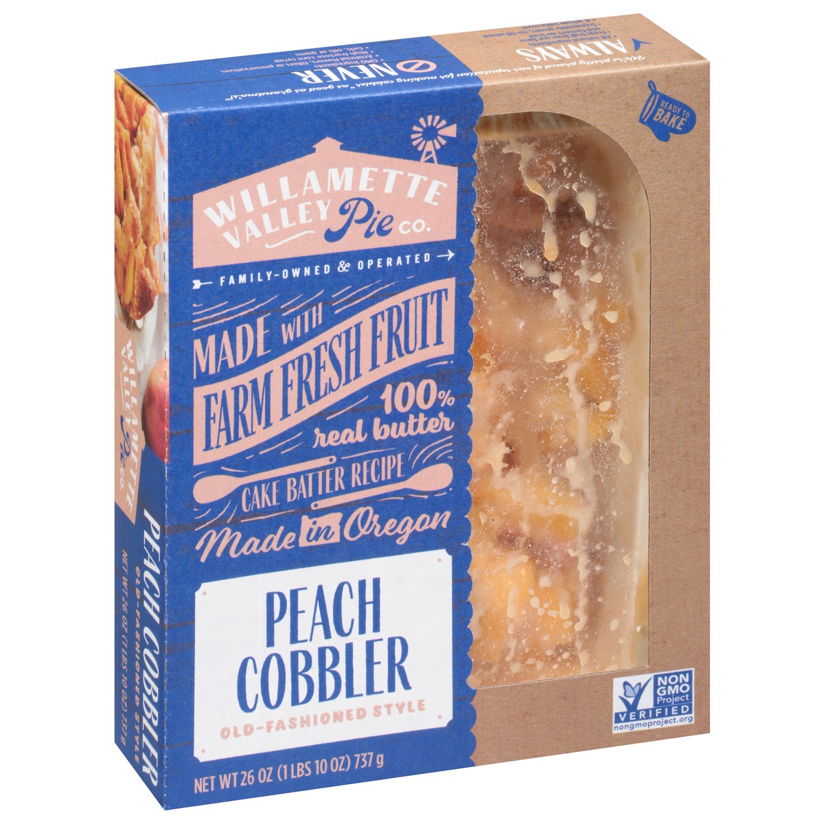 slide 2 of 9, Willamette Valley Pie Co. Old-Fashioned Style Peach Cobbler 26 oz, 26 oz