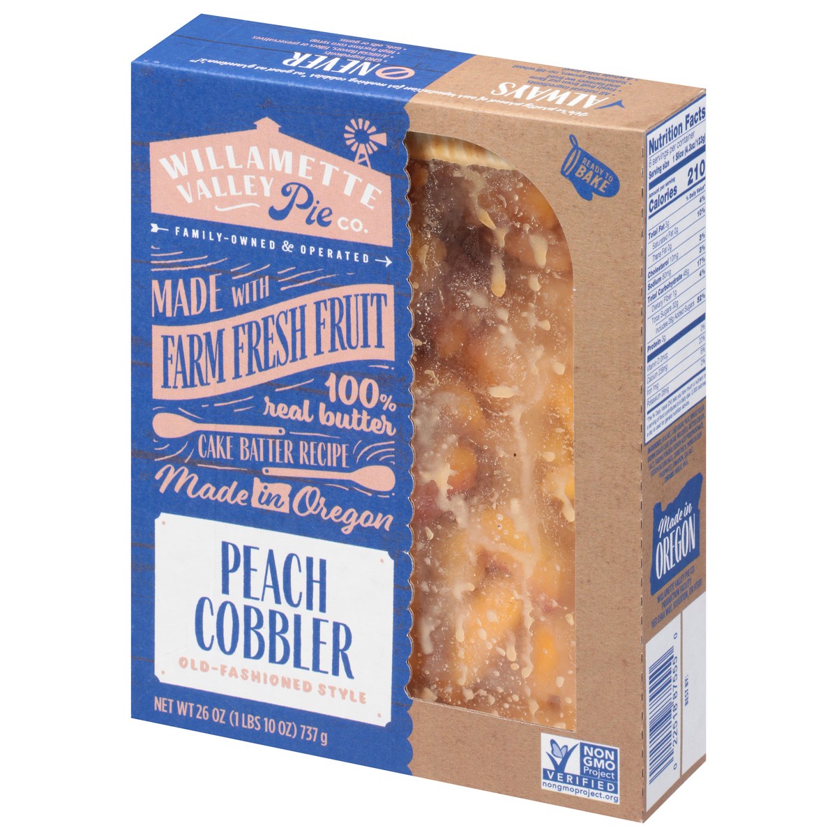 slide 3 of 9, Willamette Valley Pie Co. Old-Fashioned Style Peach Cobbler 26 oz, 26 oz