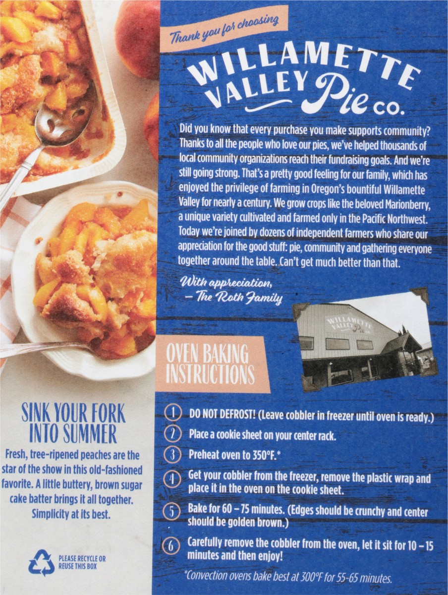 slide 8 of 9, Willamette Valley Pie Co. Old-Fashioned Style Peach Cobbler 26 oz, 26 oz