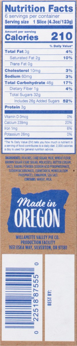 slide 9 of 9, Willamette Valley Pie Co. Old-Fashioned Style Peach Cobbler 26 oz, 26 oz