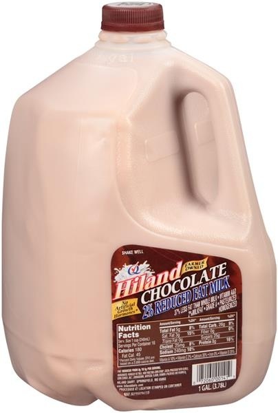 slide 1 of 1, Hiland Dairy 2% Reduced Fat Chocolate Milk, 1 gal