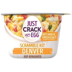 Just Crack an Egg Denver Scramble Breakfast Bowl Kit with Applewood Smoked Ham, Mild Cheddar Cheese, Potatoes, Green Peppers and Onions Cup