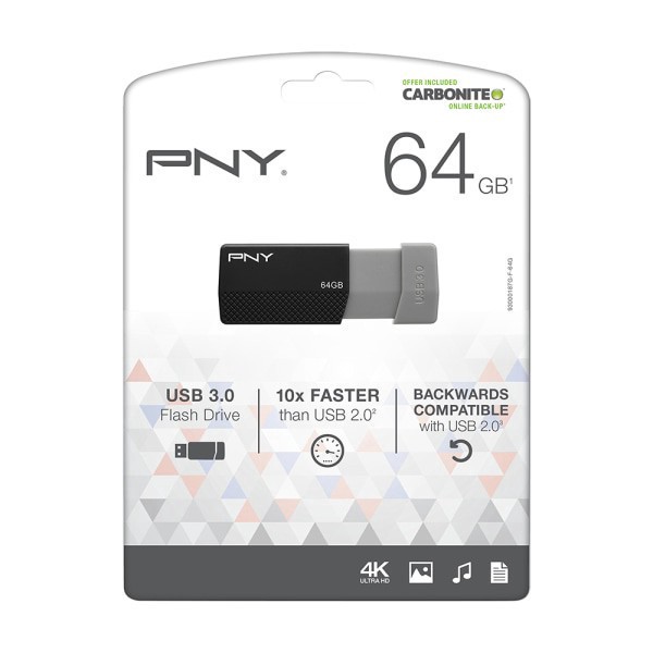 slide 7 of 10, PNY Usb 3.0 Flash Drive, 64Gb, Assorted Colors, P-Fd64Geledge-Ge, 1 ct