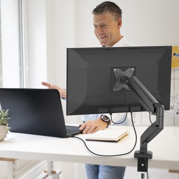 slide 7 of 9, j5create JTSA101 Ergonomic 32"" Monitor Mount, Black, 1 ct
