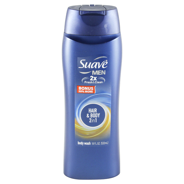 slide 1 of 1, Suave for Men Hair and Body Wash, 12 oz