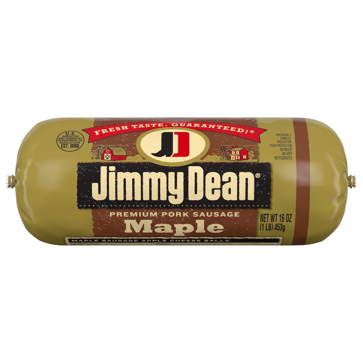 slide 1 of 10, Jimmy Dean Premium Pork Maple Breakfast Sausage Roll, 16 ounces, 16 oz