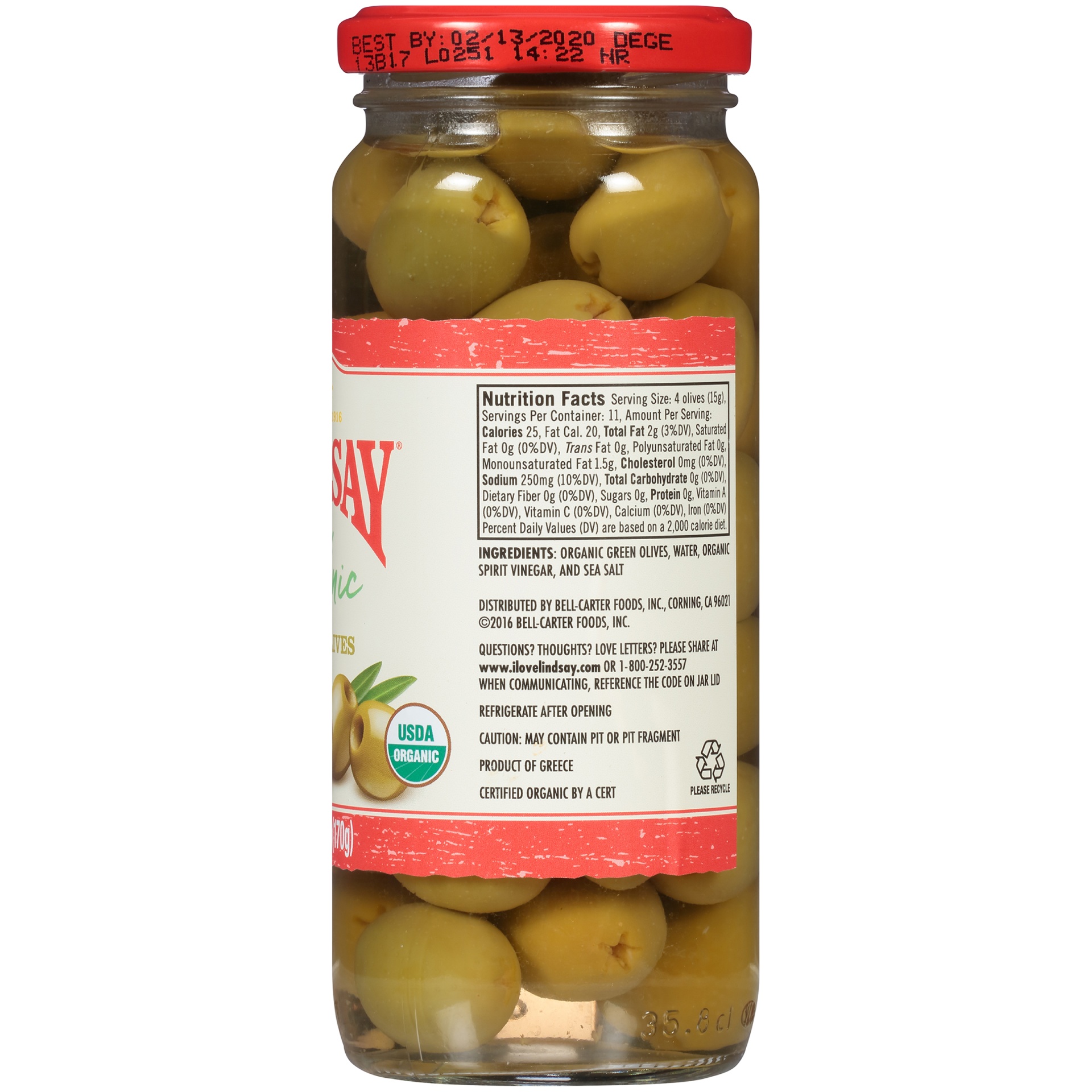 slide 3 of 6, Lindsay Organic Green Olives, 6 oz