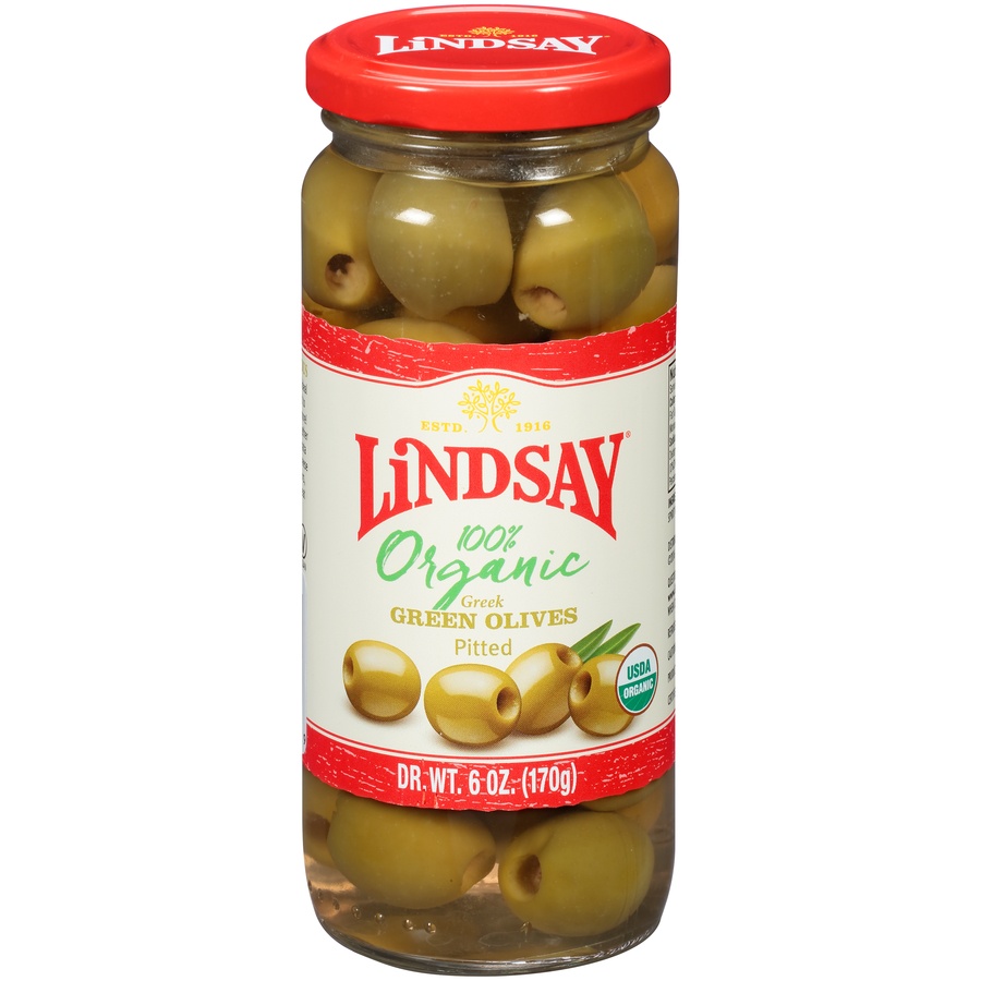 slide 1 of 6, Lindsay Organic Green Olives, 6 oz