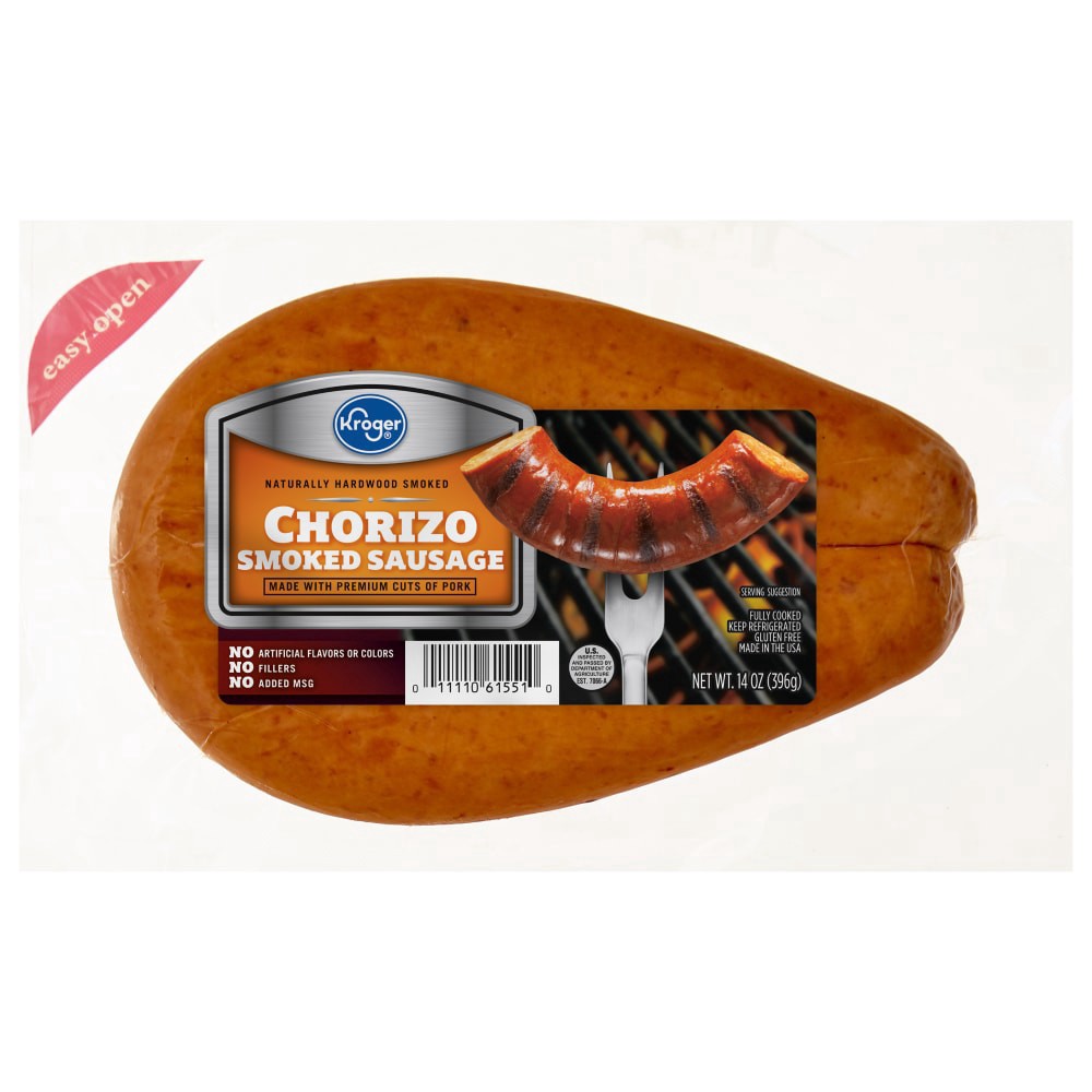 slide 2 of 2, Kroger Chorizo Smoked Sausage, 14 oz