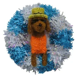 FC Young Tinsel Dog in Summer Wreath