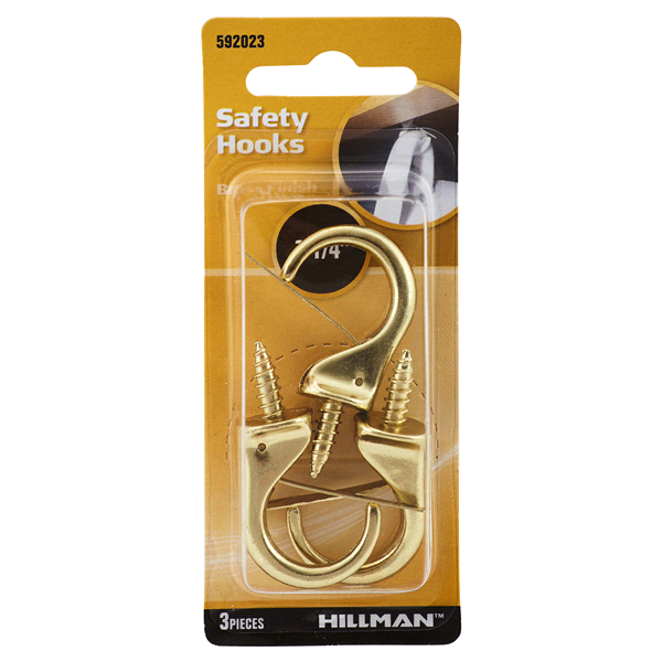 slide 1 of 1, Hillman Safety Mug Hooks, 1-1/4", 3 ct