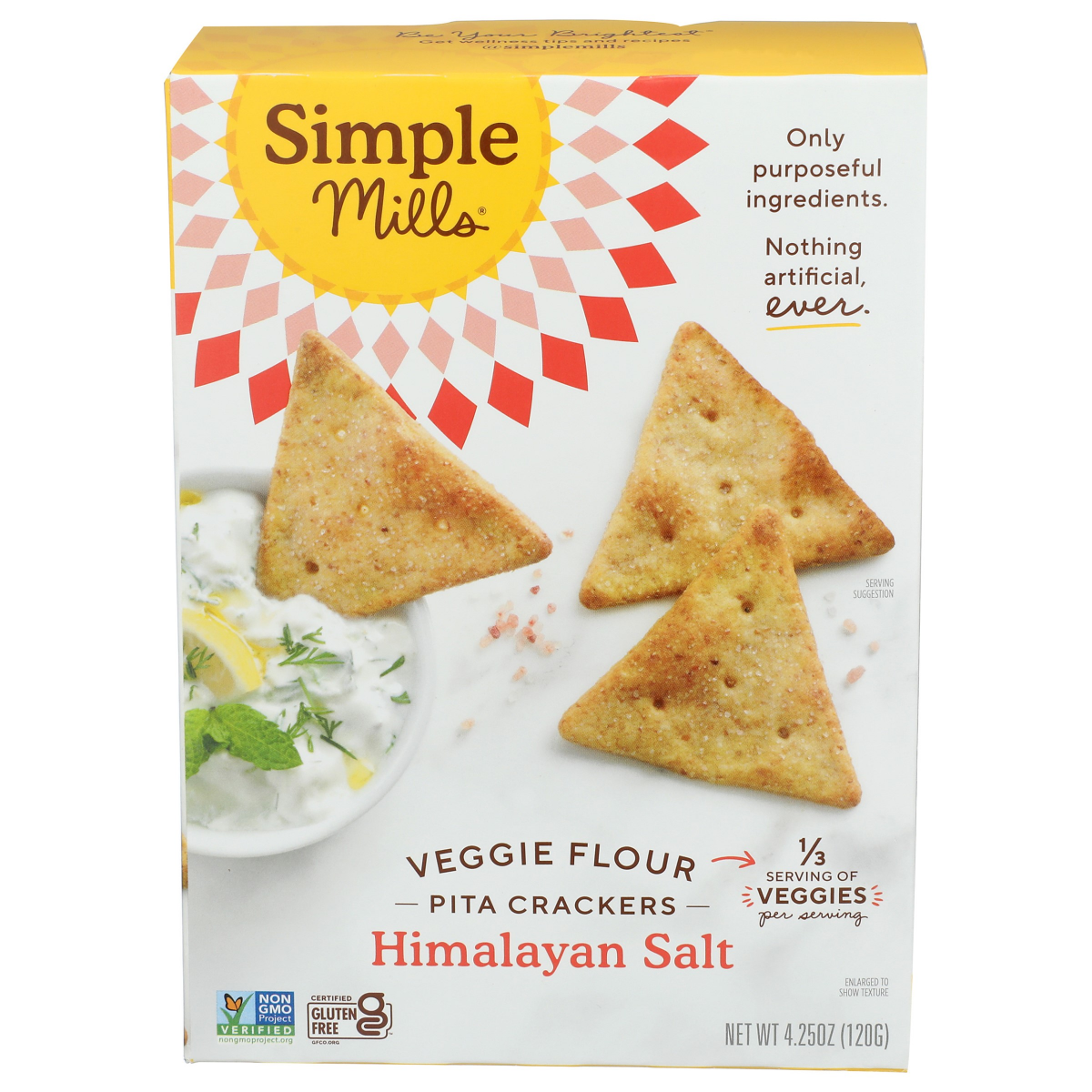 slide 1 of 4, Simple Mills Pita Hmlyn Salt, 4.25 oz