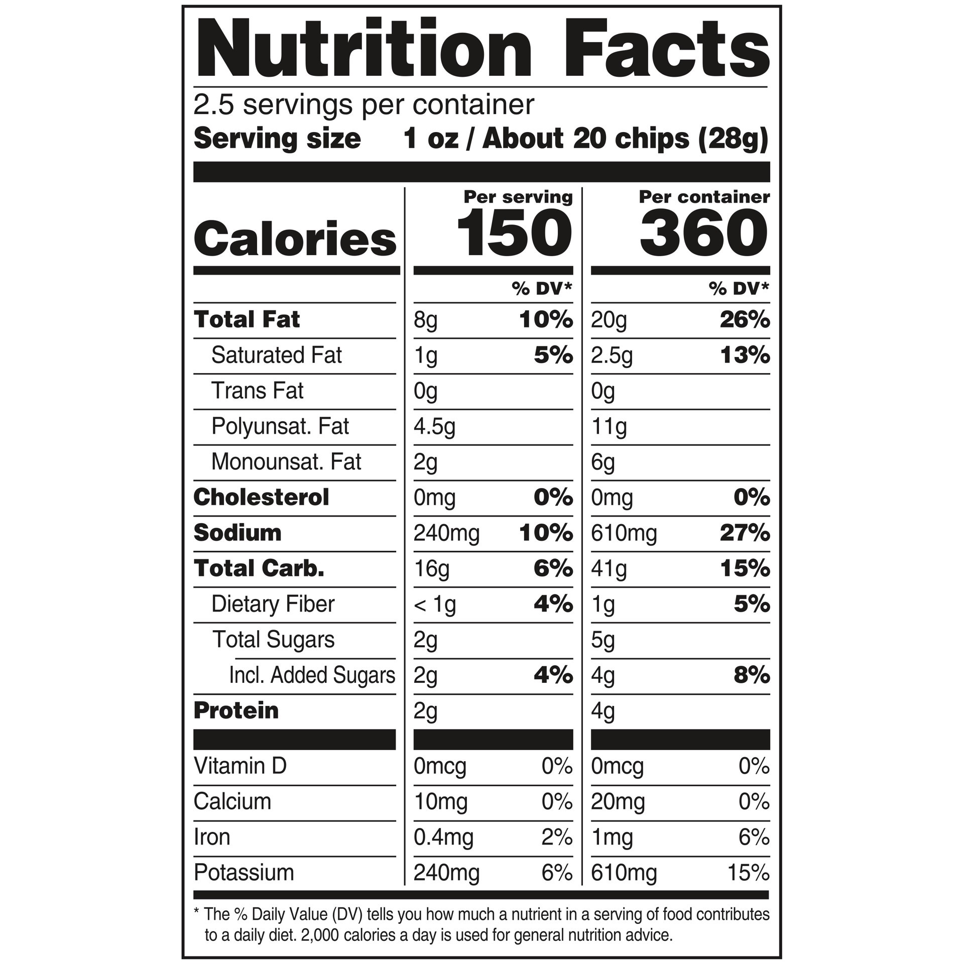 slide 5 of 5, Tom's Ridges Potato Chips, Mesquite BBQ, 2.5 Oz Snack Bag, 2.5 oz