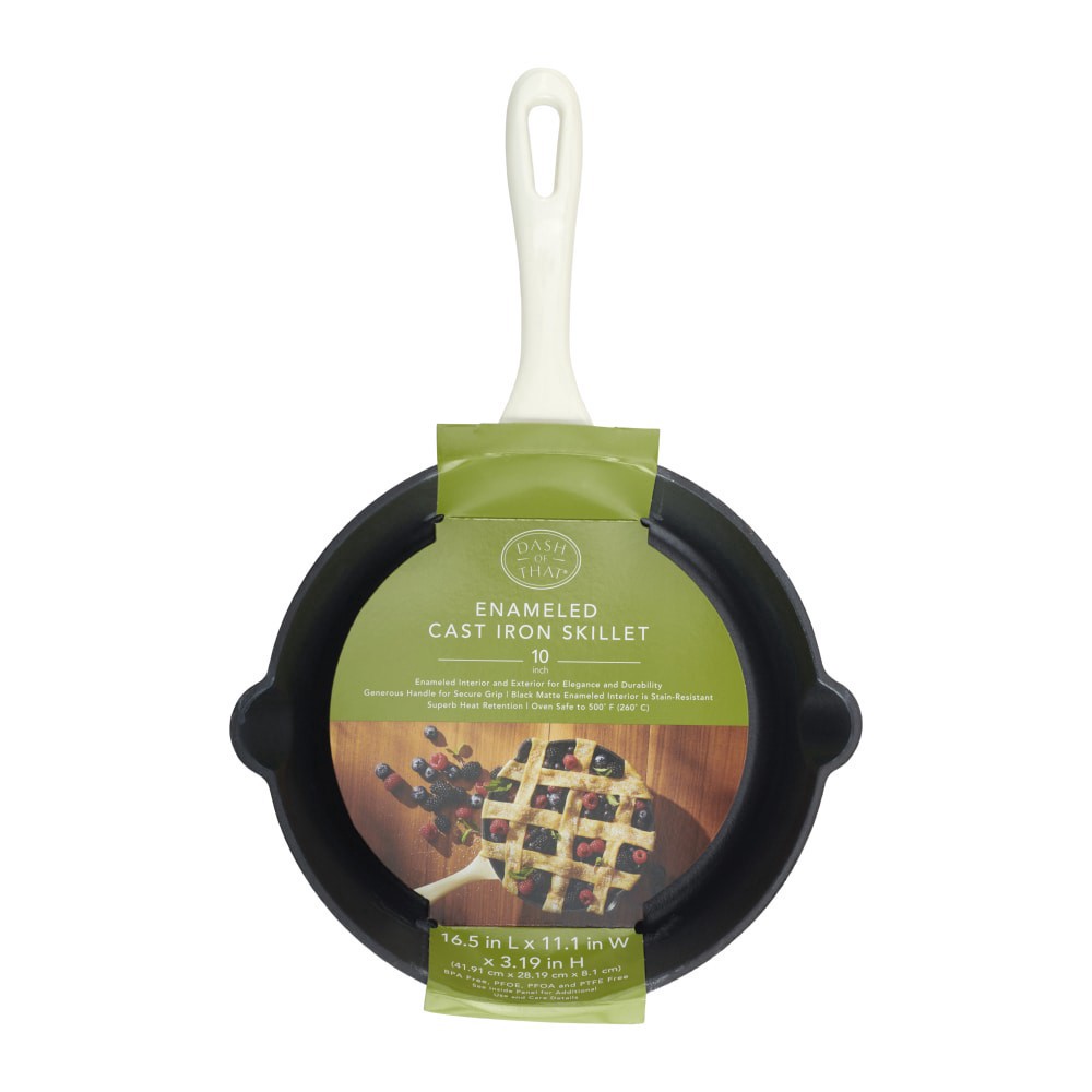 slide 1 of 3, Dash Of That Cast Iron Frypan - Ivory, 10 in