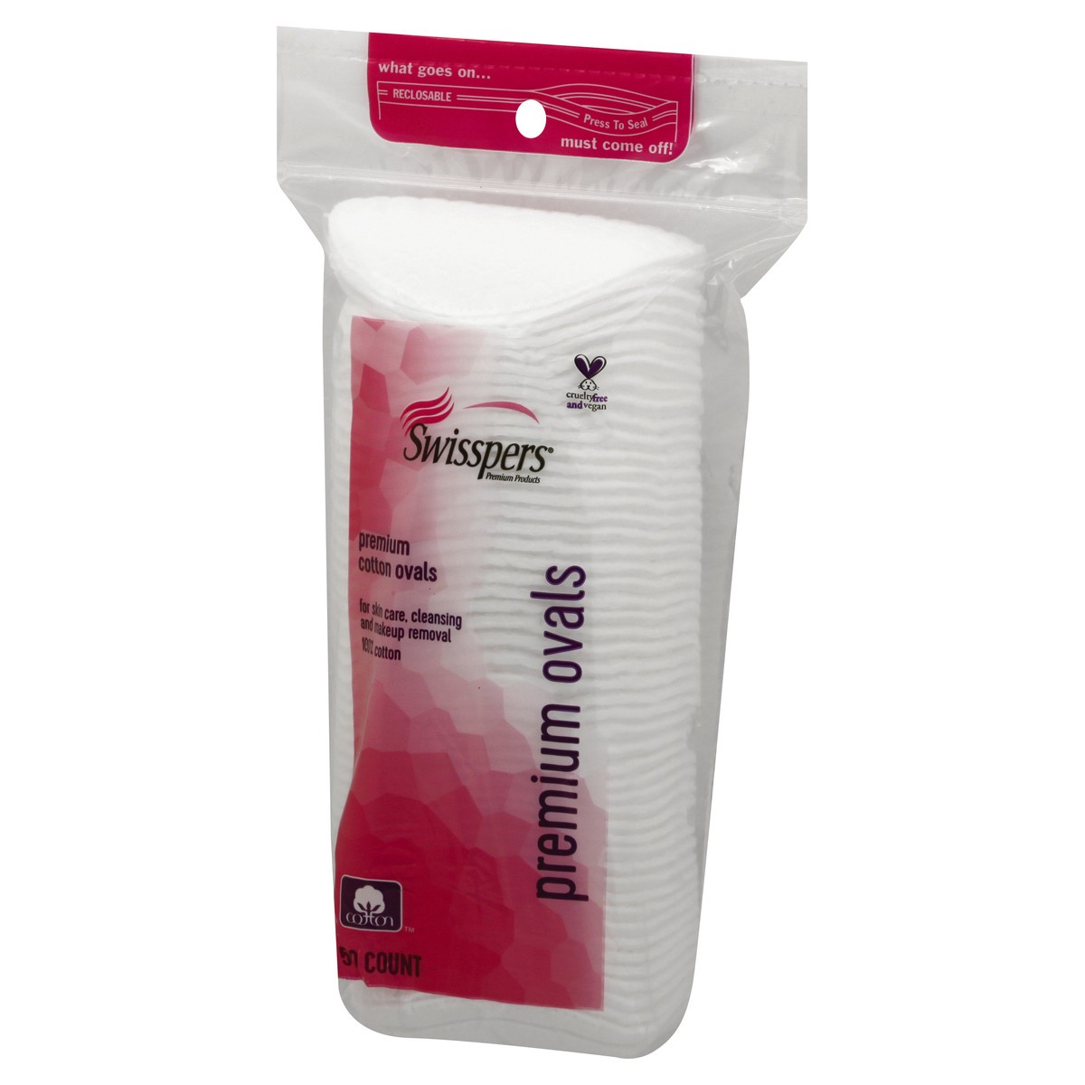 slide 3 of 9, Swisspers Cotton Pad Ovals, 50 ct