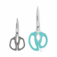slide 1 of 2, Farberware Shears Set - Aqua/Gray, 2 ct