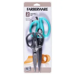 Farberware Shears Set - Aqua/Gray