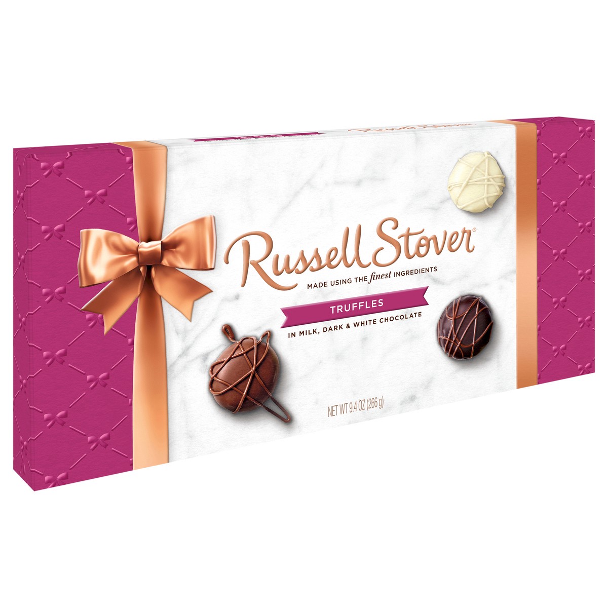 slide 8 of 8, Russell Stover Truffles Copper Bowline Box, 9.4 oz