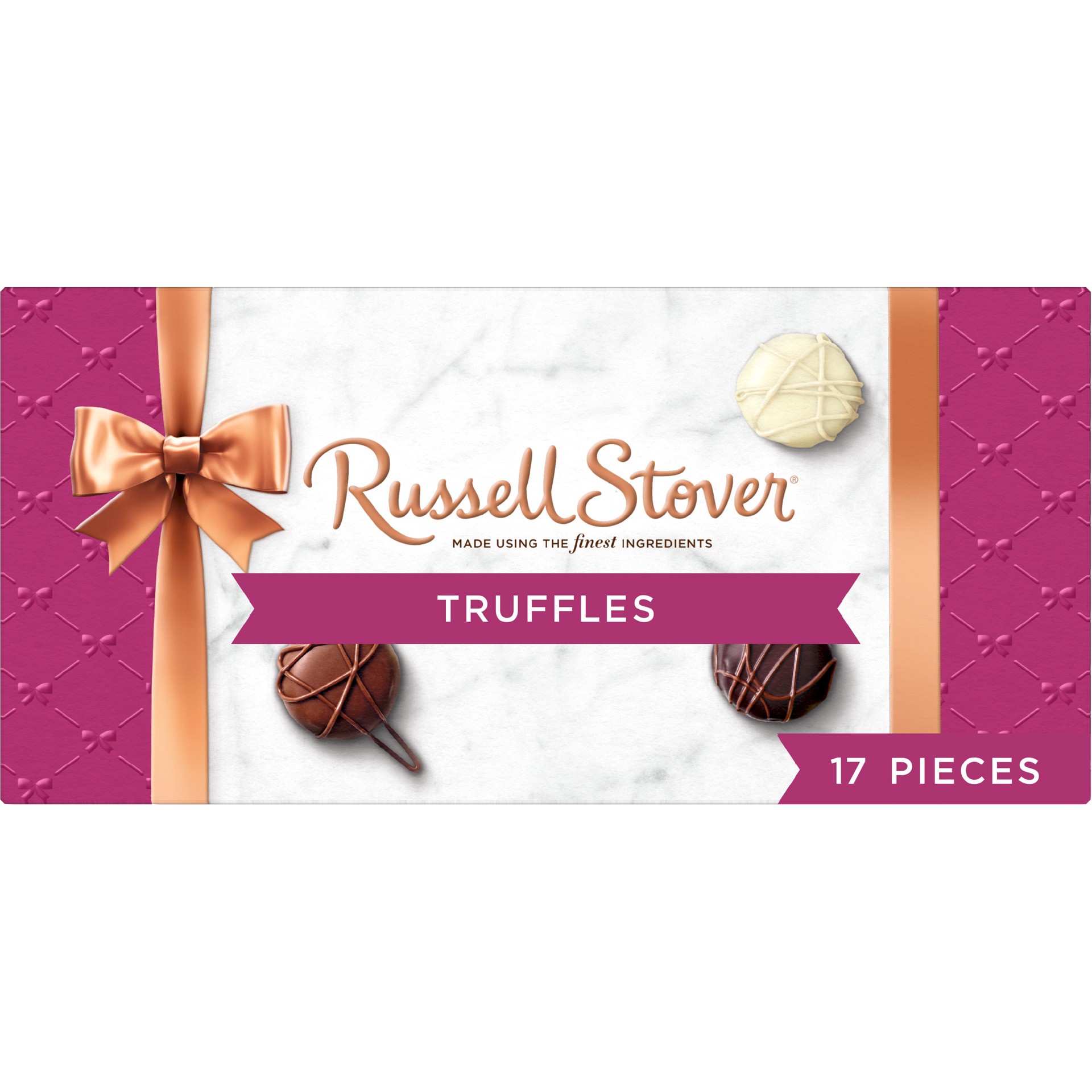 slide 1 of 8, Russell Stover Truffles Copper Bowline Box, 9.4 oz