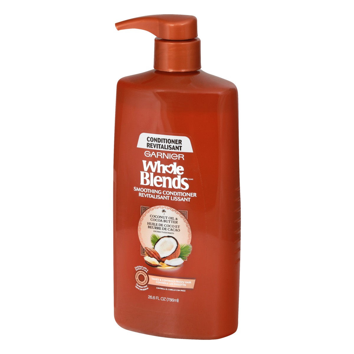 slide 3 of 9, Garnier Whole Blends Smoothing Pump Conditioner with Coconut Oil Extract - 26.6 fl oz, 26.6 fl oz