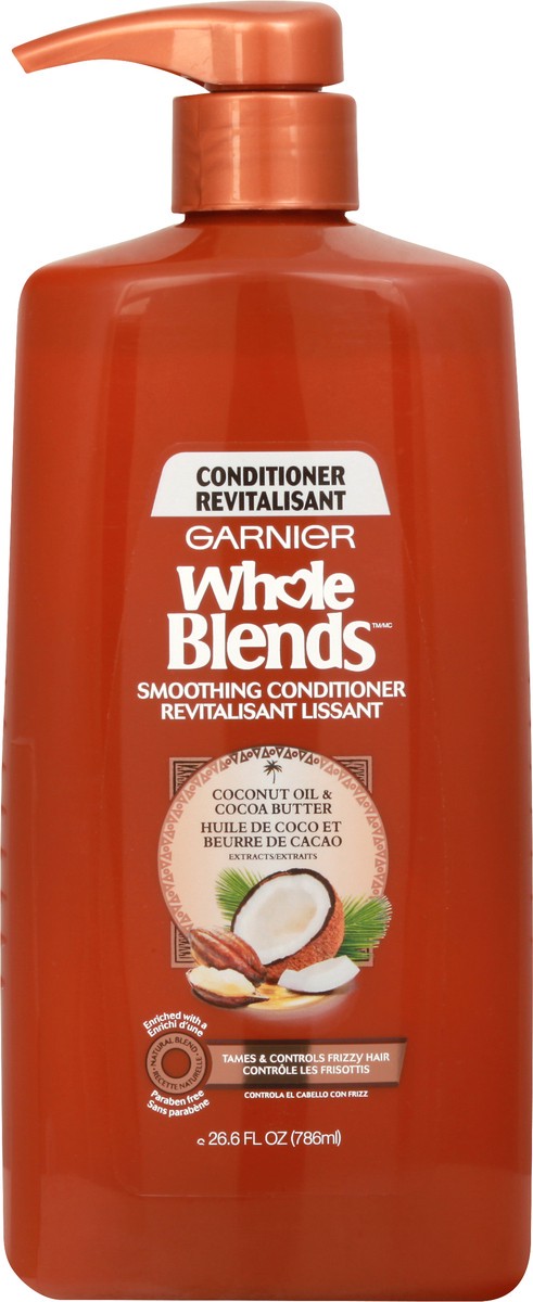 slide 6 of 9, Garnier Whole Blends Smoothing Pump Conditioner with Coconut Oil Extract - 26.6 fl oz, 26.6 fl oz