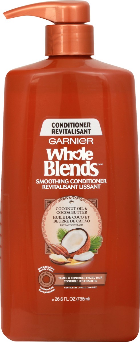 slide 4 of 9, Garnier Whole Blends Smoothing Pump Conditioner with Coconut Oil Extract - 26.6 fl oz, 26.6 fl oz