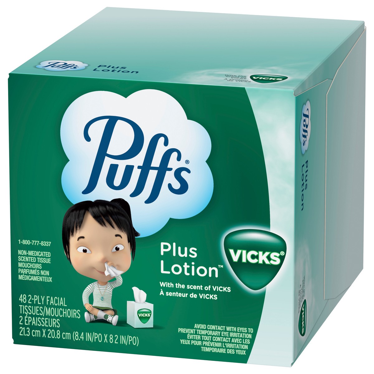 slide 3 of 5, Puffs Plus Lotion with Scent of VICKS Facial Tissue - 48ct, 48 ct