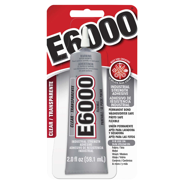 slide 1 of 1, E6000 Craft Adhesive, Industrial Strength, Clear, 2 fl oz