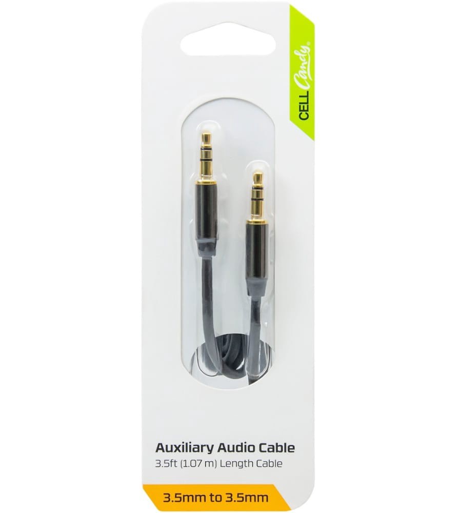 slide 2 of 2, Cellcandy 3.5Mm Stereo Audio Cable - Black, 3.5 ft