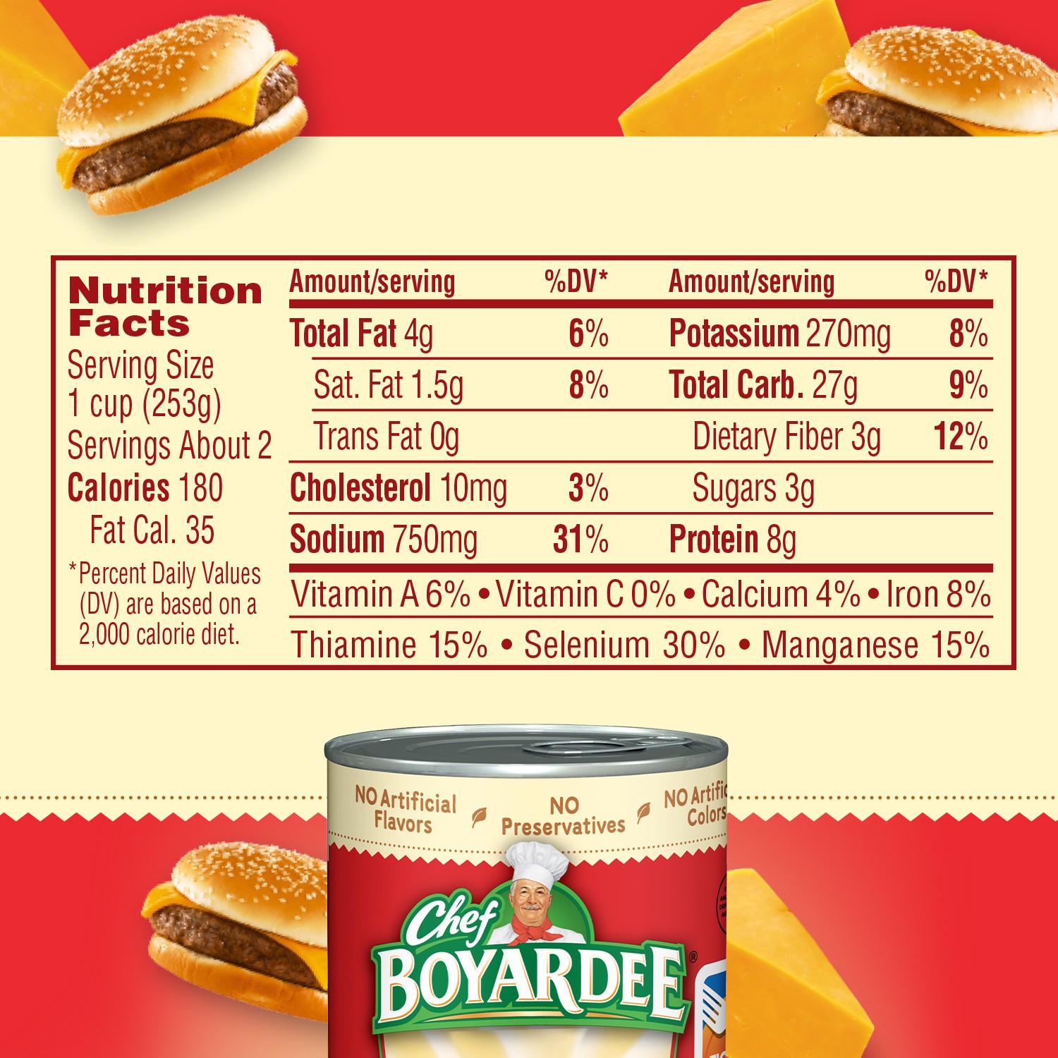 slide 5 of 5, Chef Boyardee Cheesy Burger Macaroni 15 oz, 15 oz