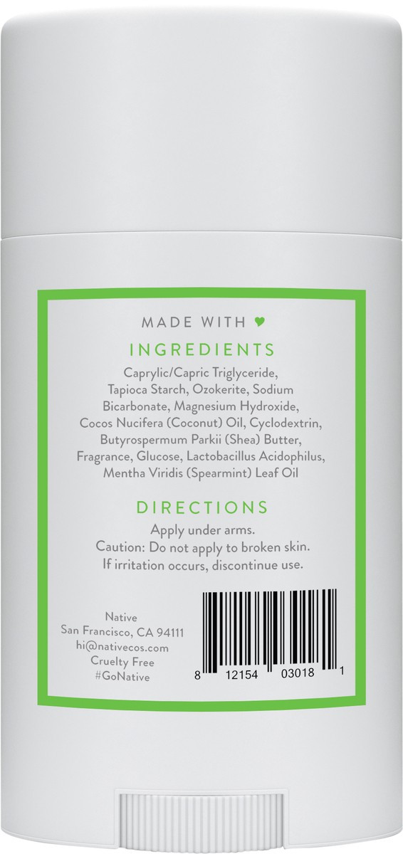 slide 3 of 3, Native Deodorant, Cucumber & Mint, Aluminum Free, for Women and Men, 2.65 oz, 2.65 oz