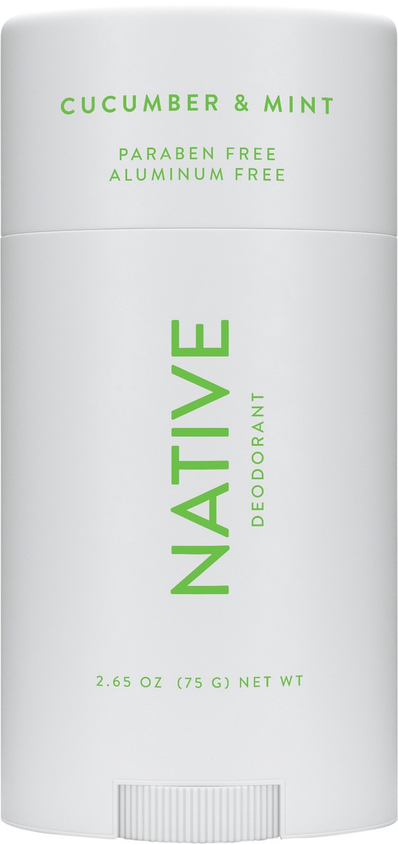 slide 2 of 3, Native Deodorant, Cucumber & Mint, Aluminum Free, for Women and Men, 2.65 oz, 2.65 oz