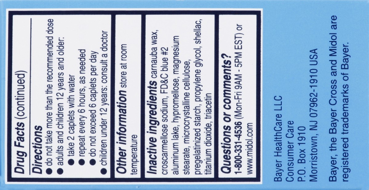 slide 6 of 7, Midol Pain Reliever/Stimulant/Diuretic 40 ea, 40 ct