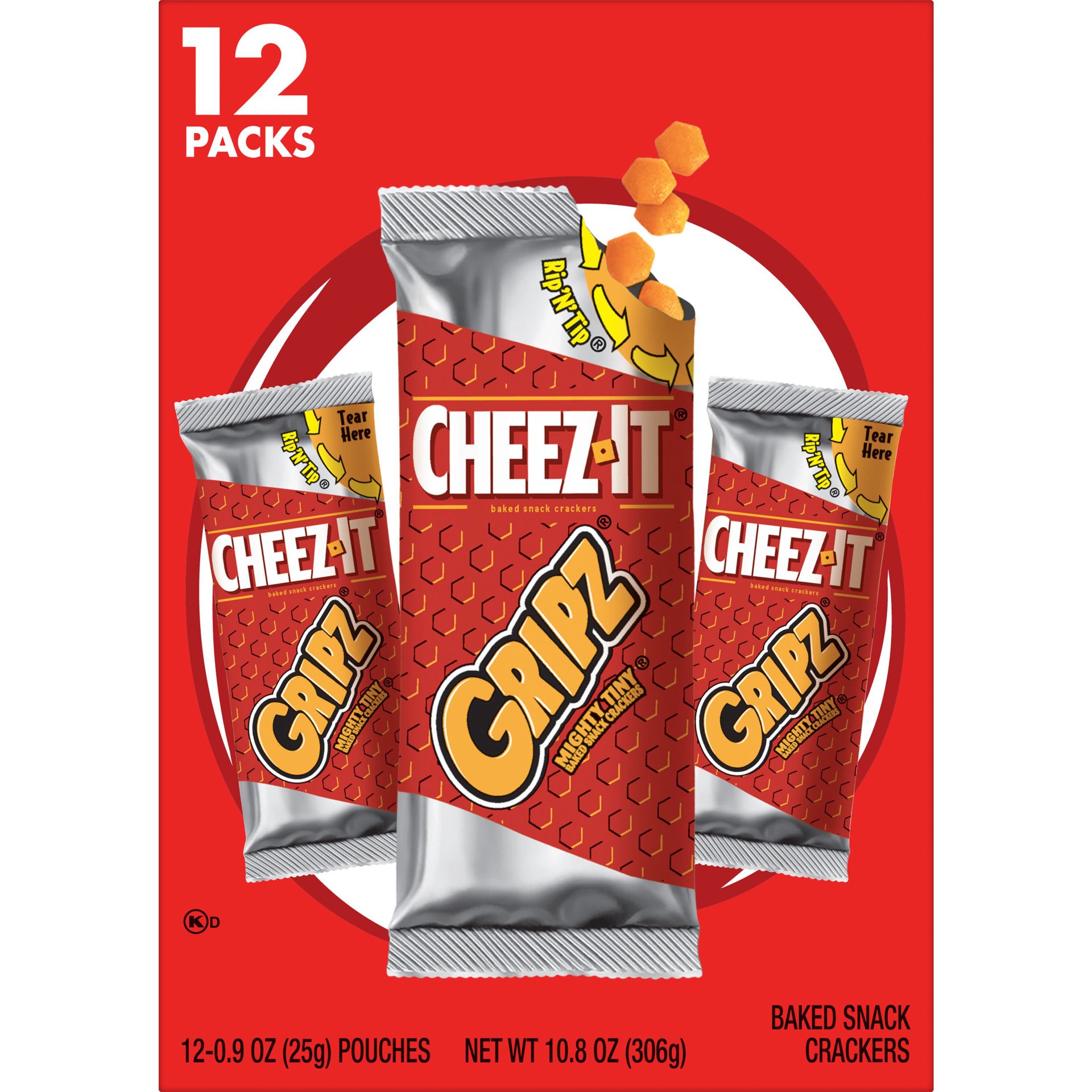 slide 4 of 5, Cheez-It Gripz Cheez-It Original Mini Cheese Crackers, 12 ct