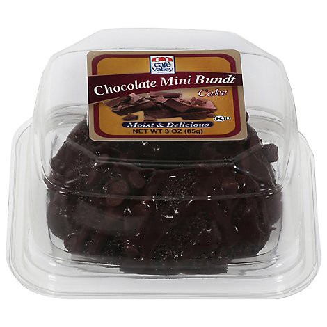 slide 1 of 1, Cafe Valley Chocolate Mini Bundt Cak, 3 oz