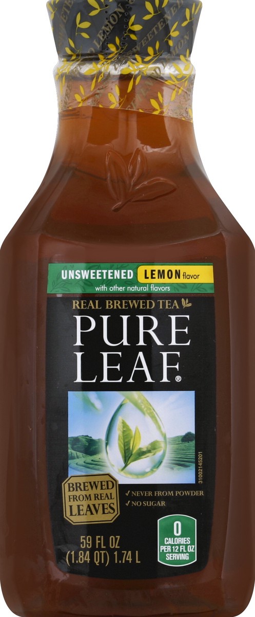 slide 5 of 6, Pure Leaf Unsweetened Black Tea with Lemon 59 oz, 59 oz