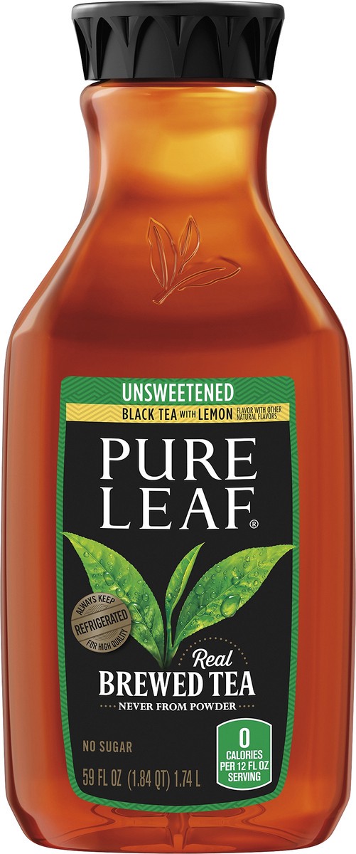 slide 1 of 6, Pure Leaf Unsweetened Black Tea with Lemon - 59 oz, 59 oz