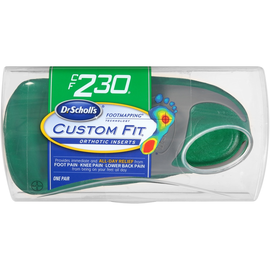 slide 1 of 2, Bayer Dr Scholls Footmapping Technology Custom Fit Cf 230 Orthotic Inserts One Pair, 1 ct