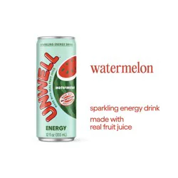 Unwell Sparkling Energy Drink, Electrolytes & Real Fruit Juice - Watermelon