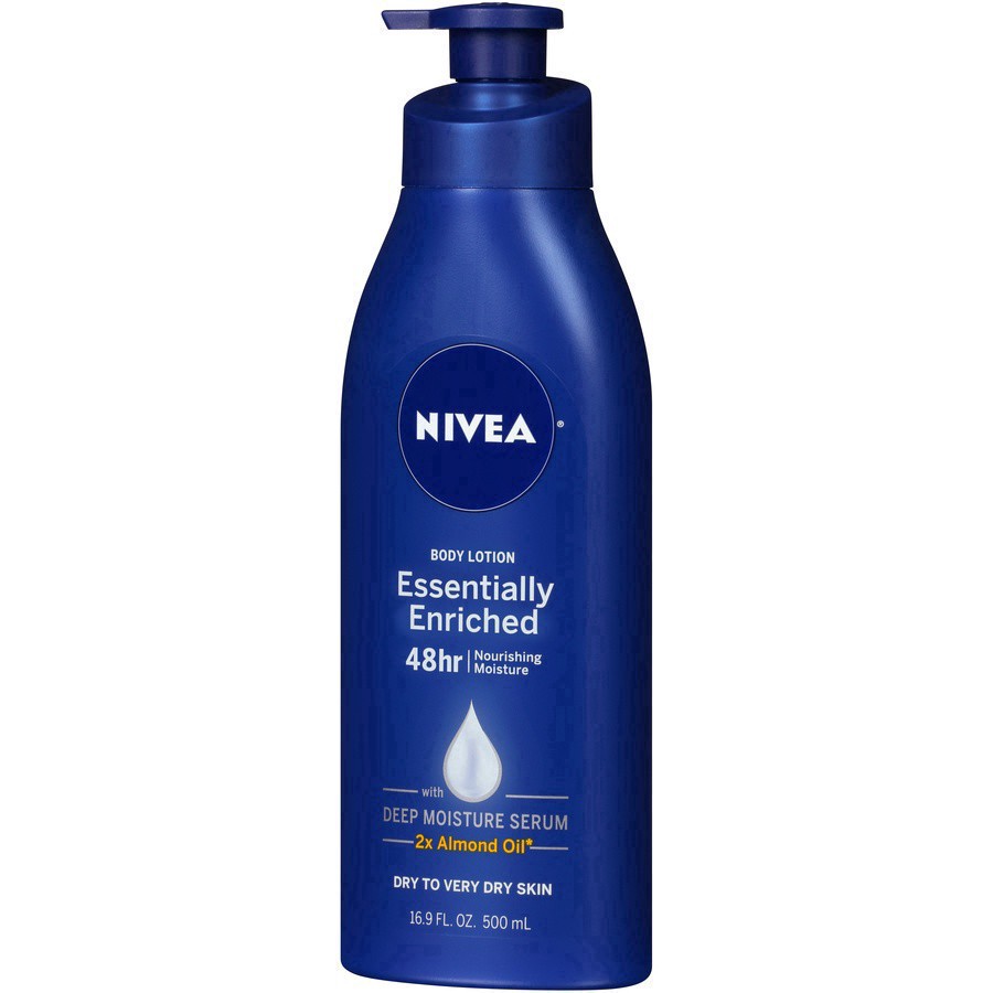 slide 9 of 56, Nivea Essentially Enriched Dry Skin Body Lotion with Almond Oil Scented - 16.9 fl oz, 