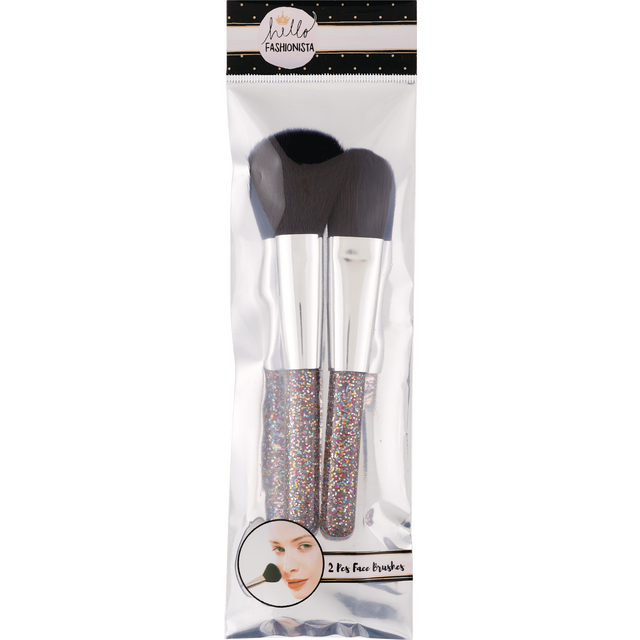 slide 1 of 1, Face Brushes Milti Glitter 2Ct, 1 ct