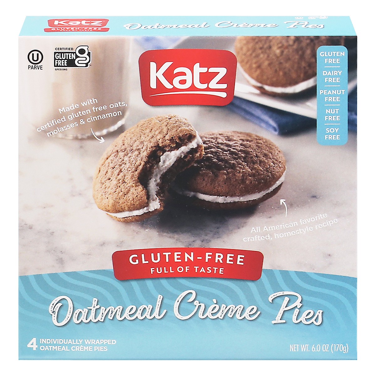 slide 12 of 13, Katz Gluten Free Oatmeal Oatmeal Creme Pies 4 ea, 4 ct