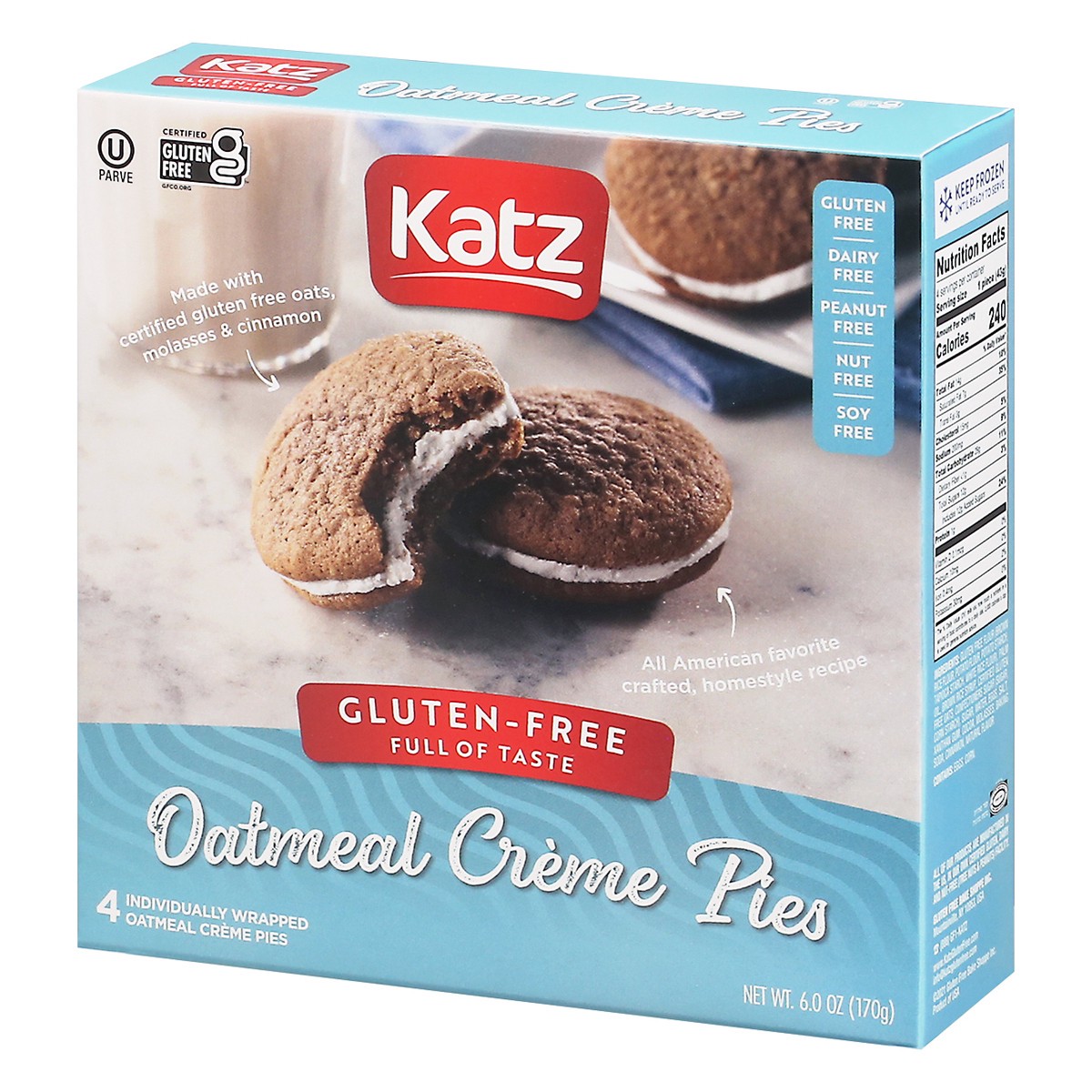 slide 6 of 13, Katz Gluten Free Oatmeal Oatmeal Creme Pies 4 ea, 4 ct