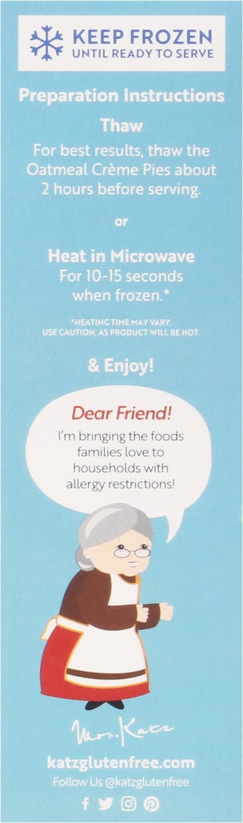 slide 10 of 13, Katz Gluten Free Oatmeal Oatmeal Creme Pies 4 ea, 4 ct