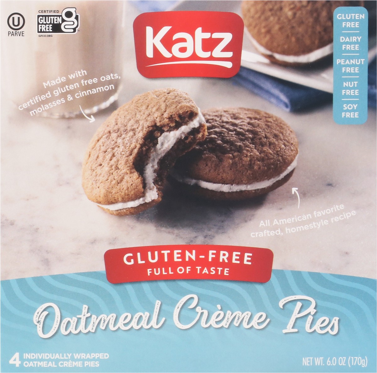 slide 1 of 13, Katz Gluten Free Oatmeal Oatmeal Creme Pies 4 ea, 4 ct