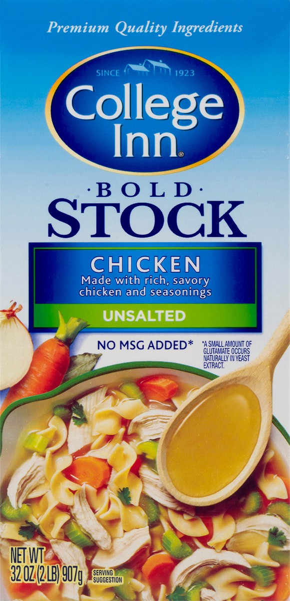 slide 1 of 11, College Inn Unsalted Bold Chicken Stock 32 oz, 32 oz