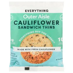 Outer Aisle Cauliflower Everything Sandwich Thins 6 ea