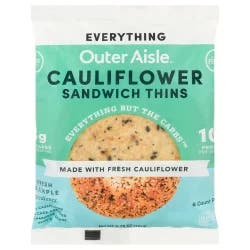 Outer Aisle Cauliflower Everything Sandwich Thins 6 ea